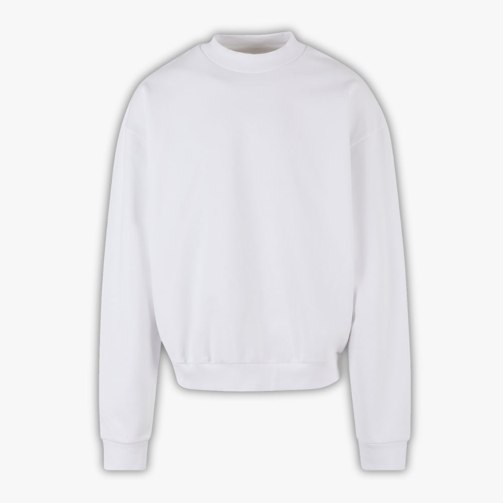 460GSM Heavy Crew Sweatshirt - White