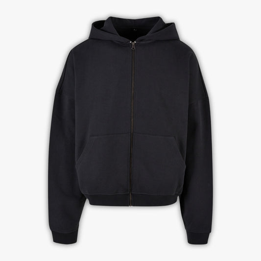 460GSM Heavyweight Zip Hoodie - Vintage Black